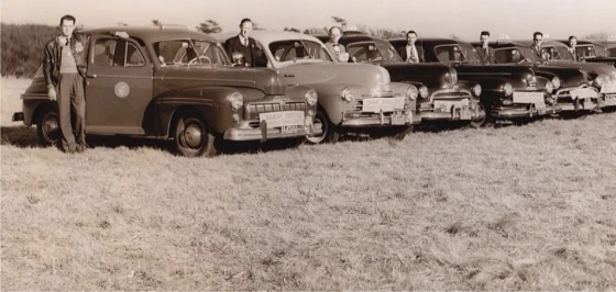 Historic BlueBird Cabs fleet